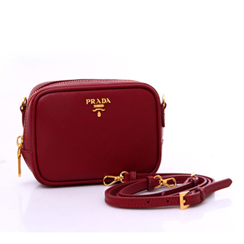 Prada Saffiano Calf Leather Pouch 1N1674 in Bordeaux