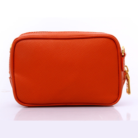 Prada Saffiano Calf Leather Pouch 1N1674 in Orange