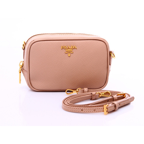 Prada Saffiano Calf Leather Pouch 1N1674 in Pink