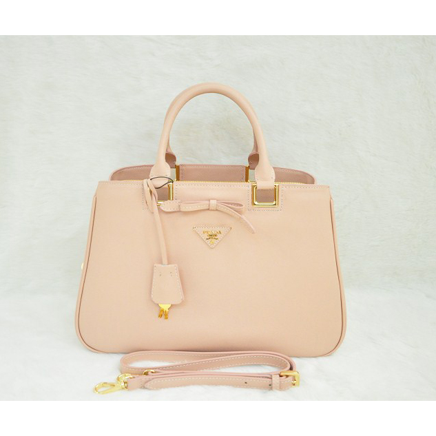 Prada Saffiano Calf Leather Tote Bag 2244 in Bare Pink