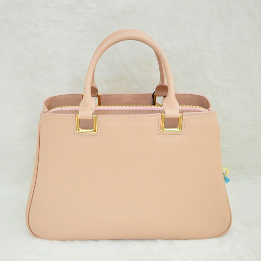 Prada Saffiano Calf Leather Tote Bag 2244 in Bare Pink