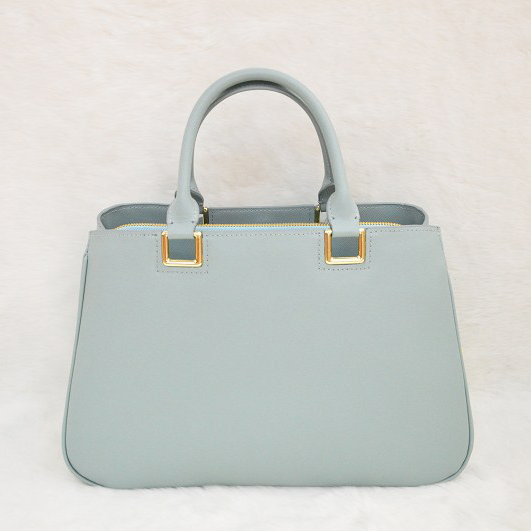 Prada Saffiano Calf Leather Tote Bag 2244 in Pink blue