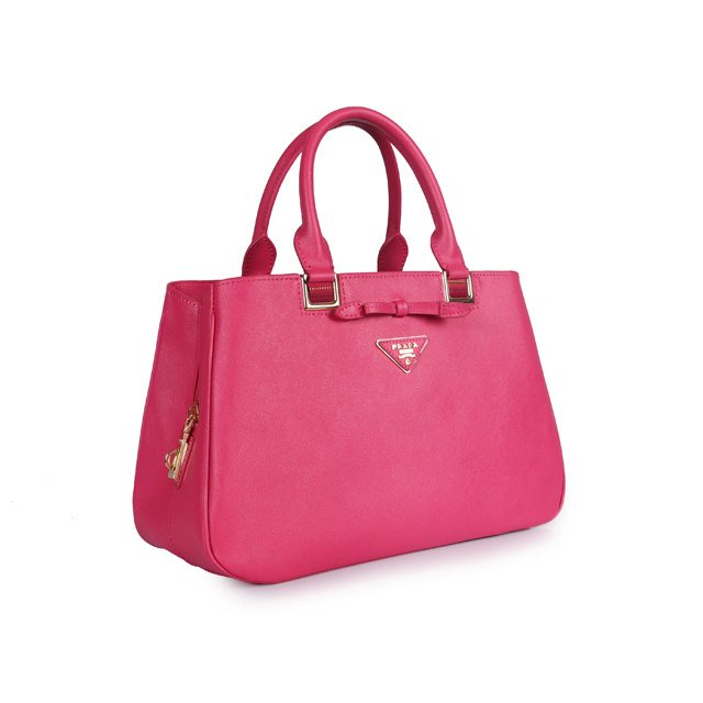 Prada Saffiano Calf Leather Tote Bag 2244 in Rose