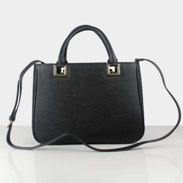 Prada Saffiano Calf Leather Tote Bag 2246 in Black