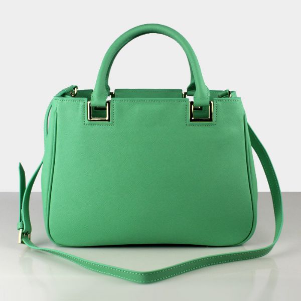 Prada Saffiano Calf Leather Tote Bag 2246 in Green