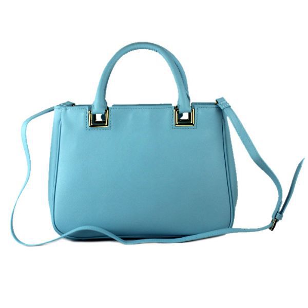 Prada Saffiano Calf Leather Tote Bag 2246 in Light blue