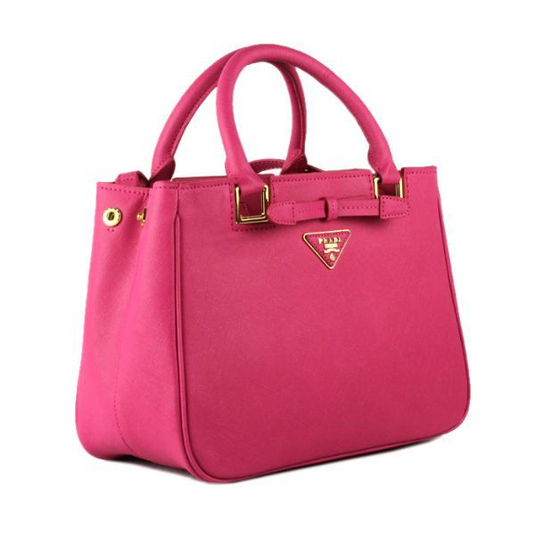 Prada Saffiano Calf Leather Tote Bag 2246 in Peach