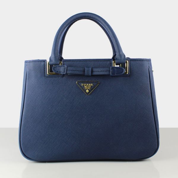 Prada Saffiano Calf Leather Tote Bag 2246 in Royal blue