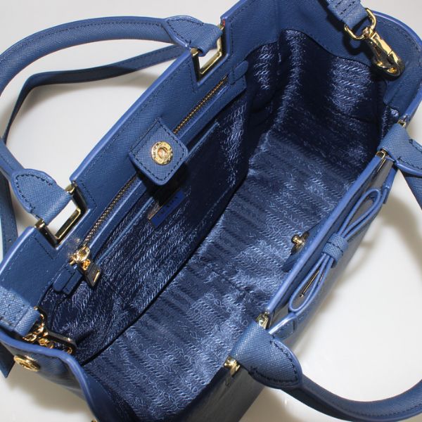 Prada Saffiano Calf Leather Tote Bag 2246 in Royal blue