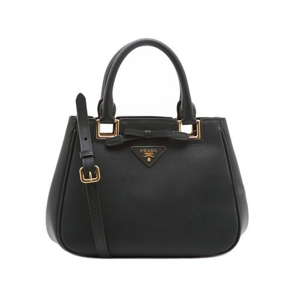 Prada Saffiano Calf Leather Tote Bag BN2245 in Black