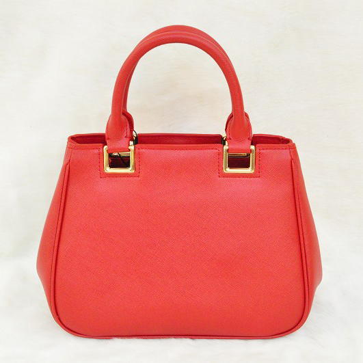 Prada Saffiano Calf Leather Tote Bag BN2245 in Flame