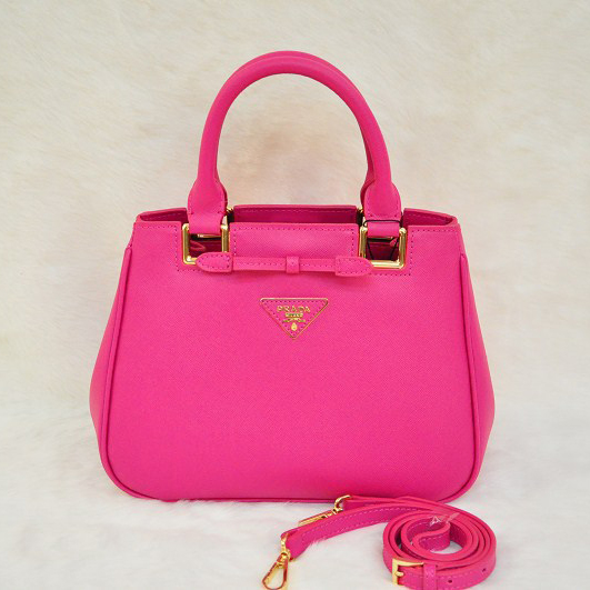 Prada Saffiano Calf Leather Tote Bag BN2245 in Rose