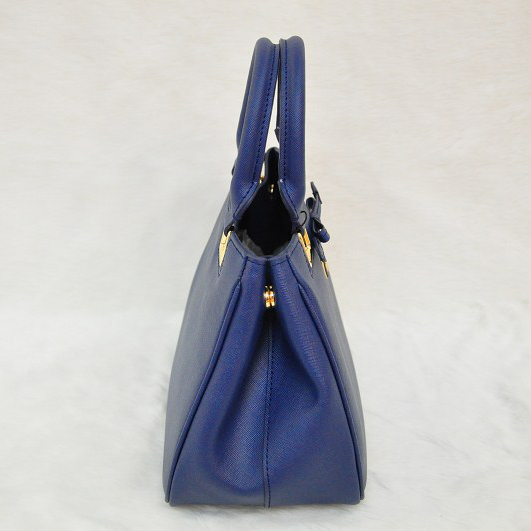 Prada Saffiano Calf Leather Tote Bag BN2245 in Royal blue