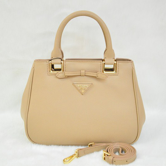 Prada Saffiano Calf Leather Tote Bag BN2245 in bean paste