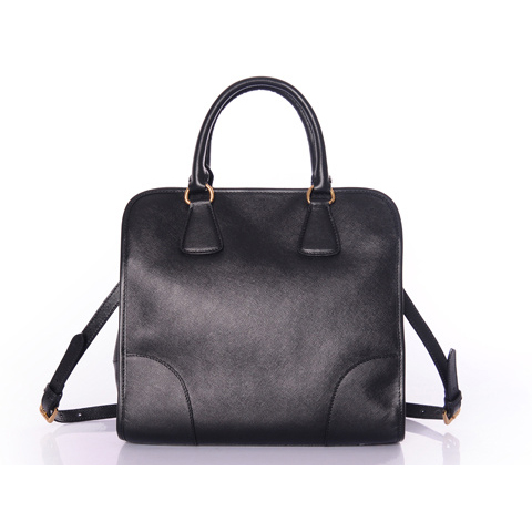 Prada Saffiano Calf Leather Tote Bag BN2254 in Black