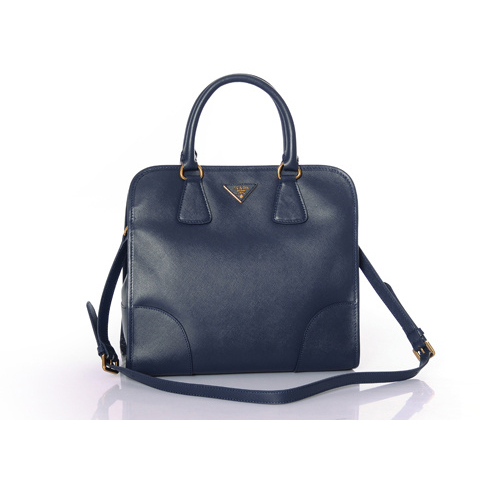 Prada Saffiano Calf Leather Tote Bag BN2254 in Blue