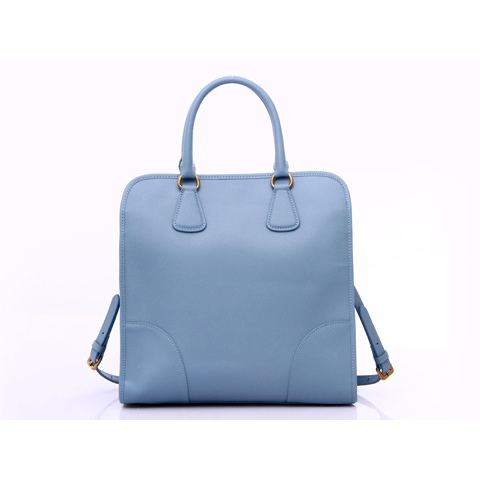 Prada Saffiano Calf Leather Tote Bag BN2254 in Light Blue