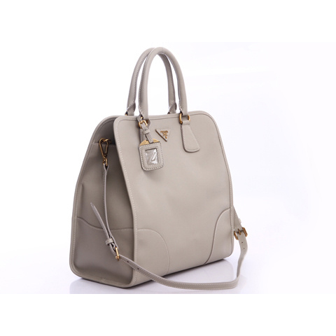 Prada Saffiano Calf Leather Tote Bag BN2254 in Light grey