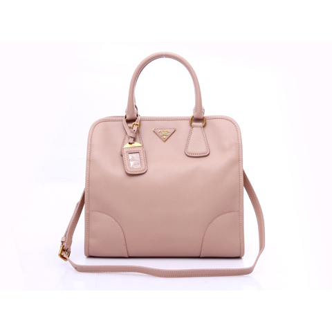 Prada Saffiano Calf Leather Tote Bag BN2254 in Pink