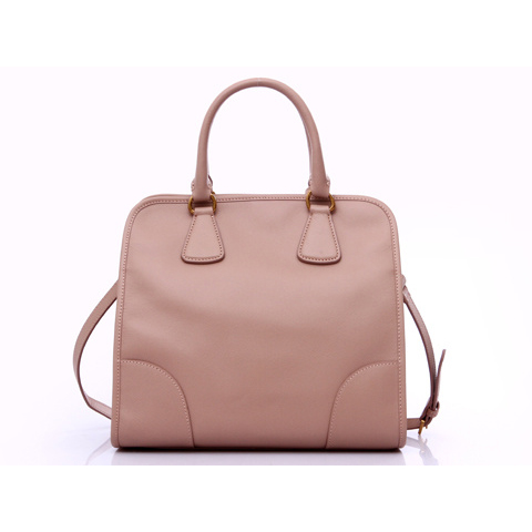 Prada Saffiano Calf Leather Tote Bag BN2254 in Pink