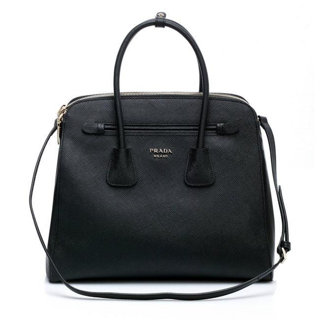 Prada Saffiano Cuir Leather Tote Bag 103359 in Black