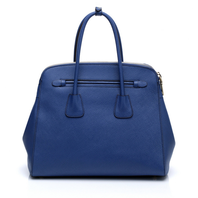 Prada Saffiano Cuir Leather Tote Bag 103359 in Royal blue