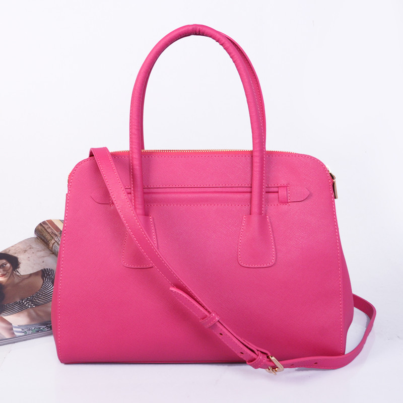 Prada Saffiano Cuir Leather Tote Bag BN2549 in Rose