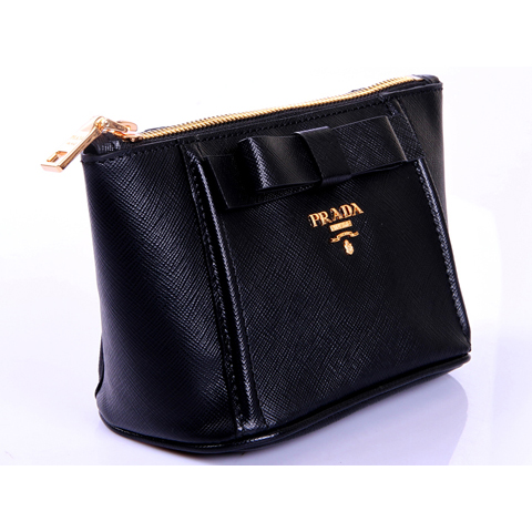 Prada Saffiano Leather Clutch 1N1745 in Black