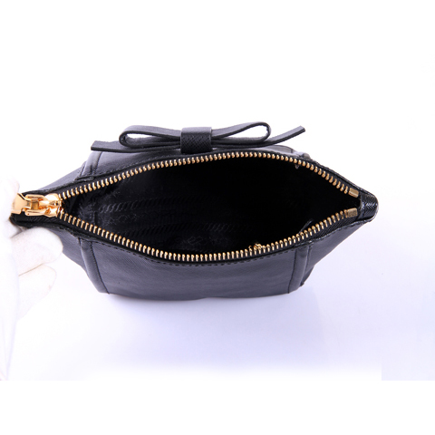 Prada Saffiano Leather Clutch 1N1745 in Black