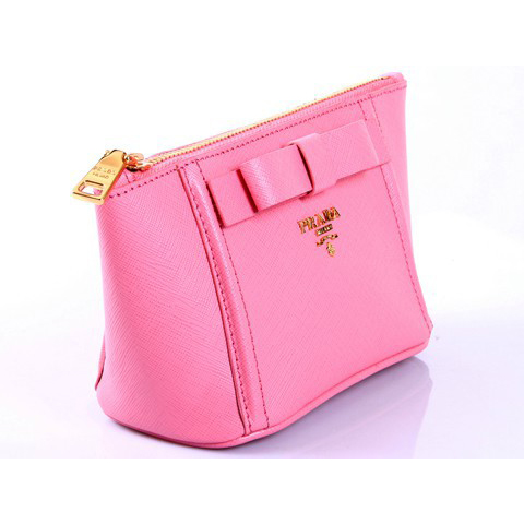 Prada Saffiano Leather Clutch 1N1745 in cherry pink