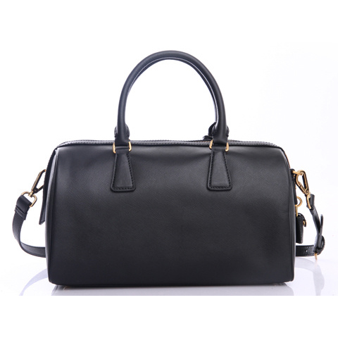 Prada Saffiano Leather Handbag BL0796 in Black