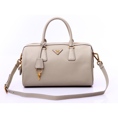 Prada Saffiano Leather Handbag BL0796 in Light Gray