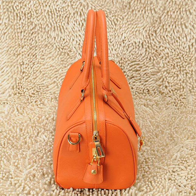 Prada Saffiano Leather Handbag BL0796 in Orange