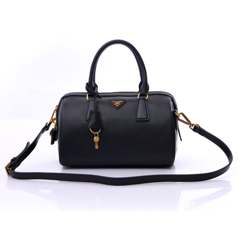 Prada Saffiano Leather Handbag BL0797 in Black