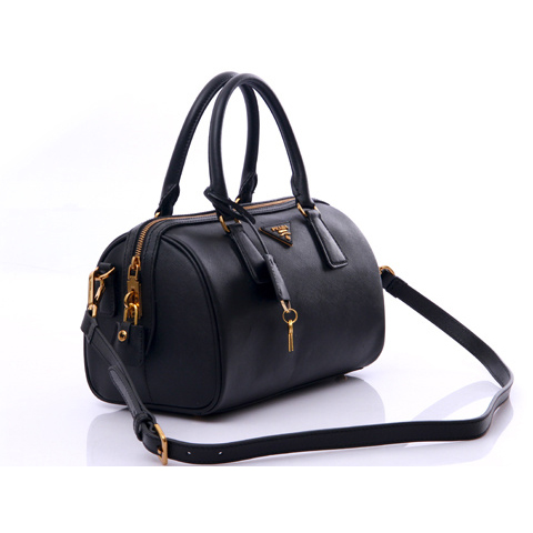 Prada Saffiano Leather Handbag BL0797 in Black