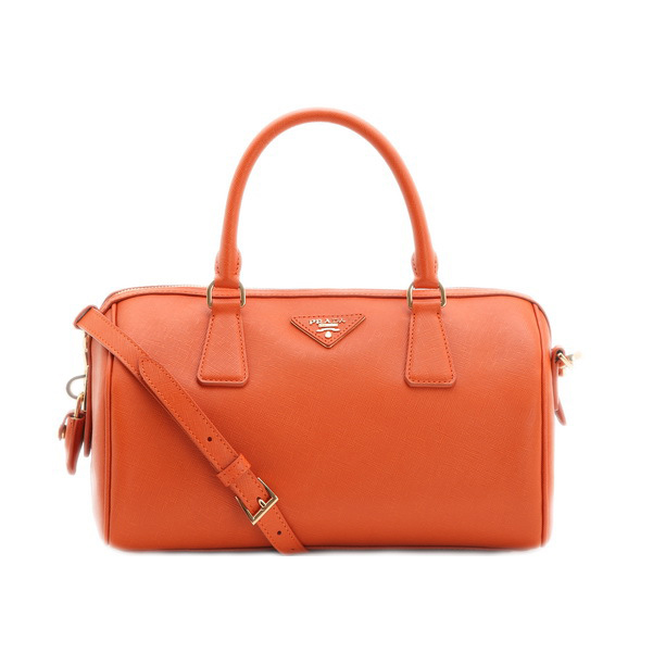 Prada Saffiano Leather Handbag BL0797 in Orange