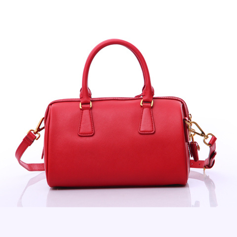 Prada Saffiano Leather Handbag BL0797 in Red