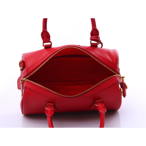 Prada Saffiano Leather Handbag BL0797 in Red