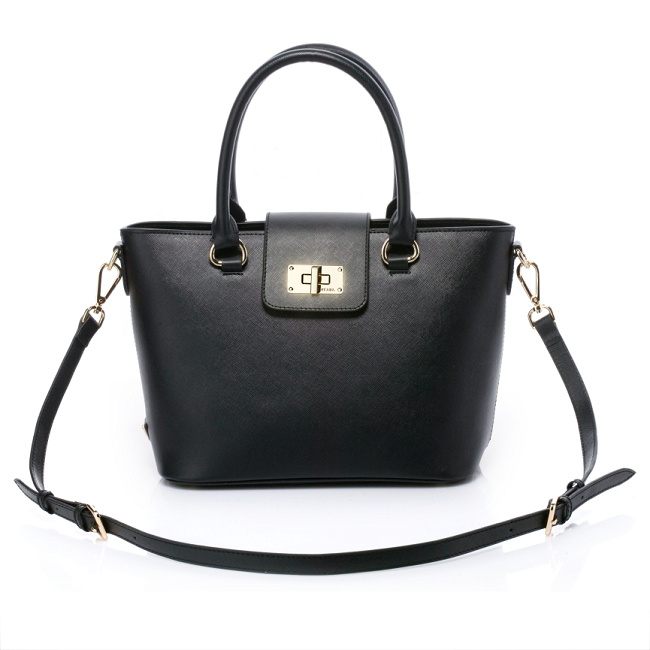 Prada Saffiano Leather Handbag BN2236 in Black