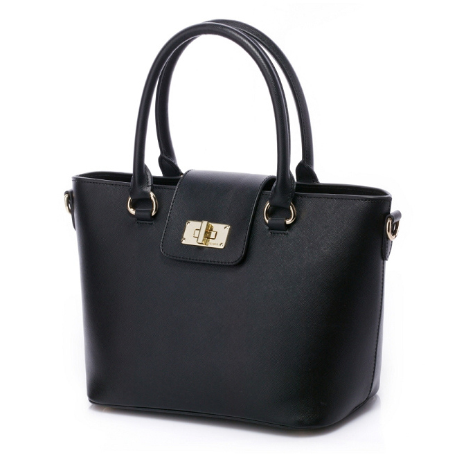 Prada Saffiano Leather Handbag BN2236 in Black