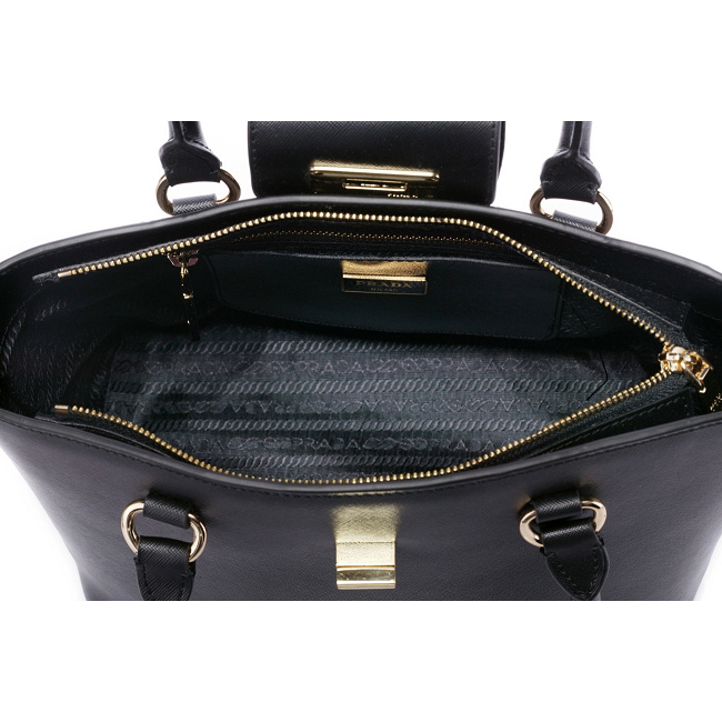 Prada Saffiano Leather Handbag BN2236 in Black