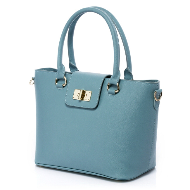 Prada Saffiano Leather Handbag BN2236 in Light Blue