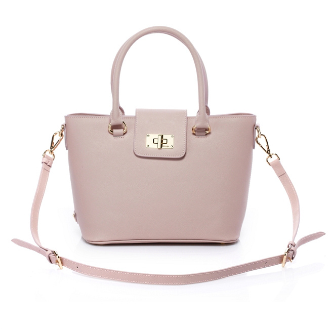 Prada Saffiano Leather Handbag BN2236 in Light Pink