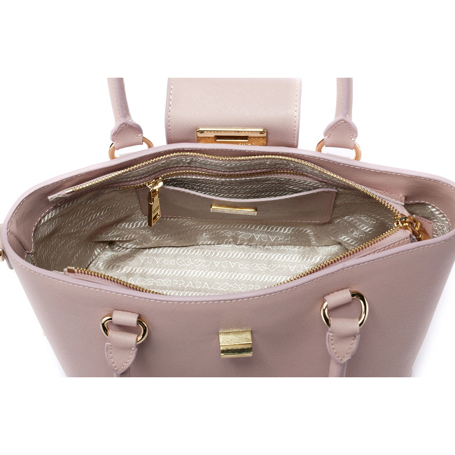 Prada Saffiano Leather Handbag BN2236 in Light Pink