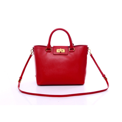 Prada Saffiano Leather Handbag BN2236 in Red