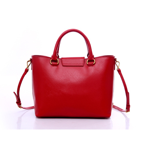 Prada Saffiano Leather Handbag BN2236 in Red