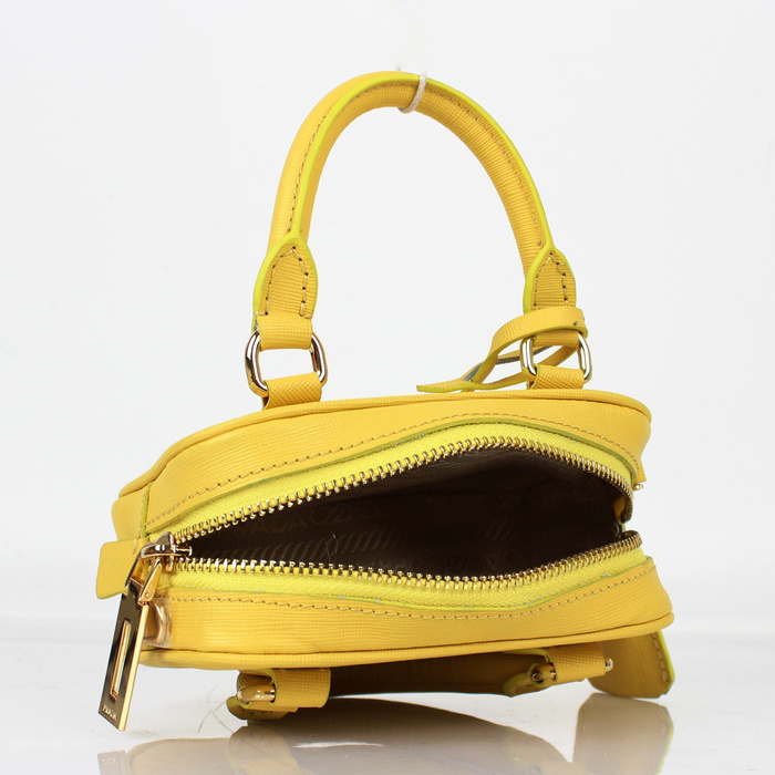 Prada Saffiano Leather Mini Tote Bag BL0705 in Yellow