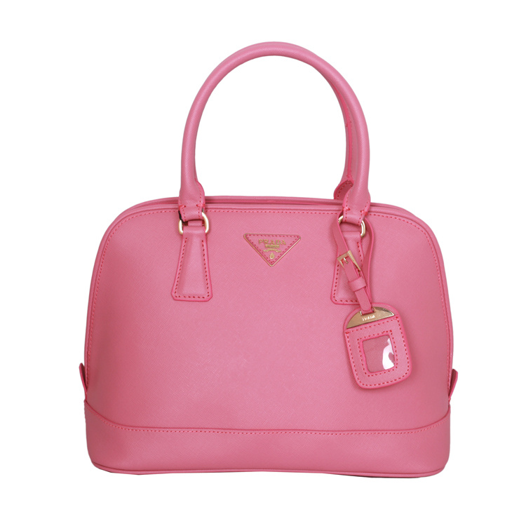 Prada Saffiano Leather Tote Handbag BN2558 in Cherry pink