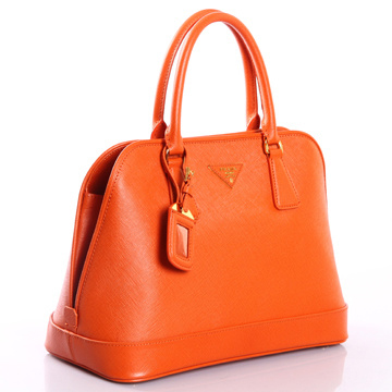 Prada Saffiano Leather Tote Handbag BN2558 in Orange