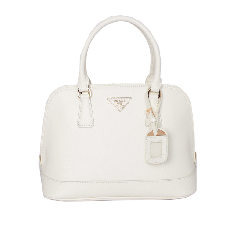 Prada Saffiano Leather Tote Handbag BN2558 in White